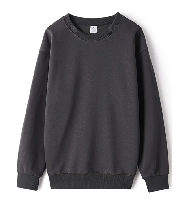 Unisex long-sleeve crew-neck basic sweater in various colors
