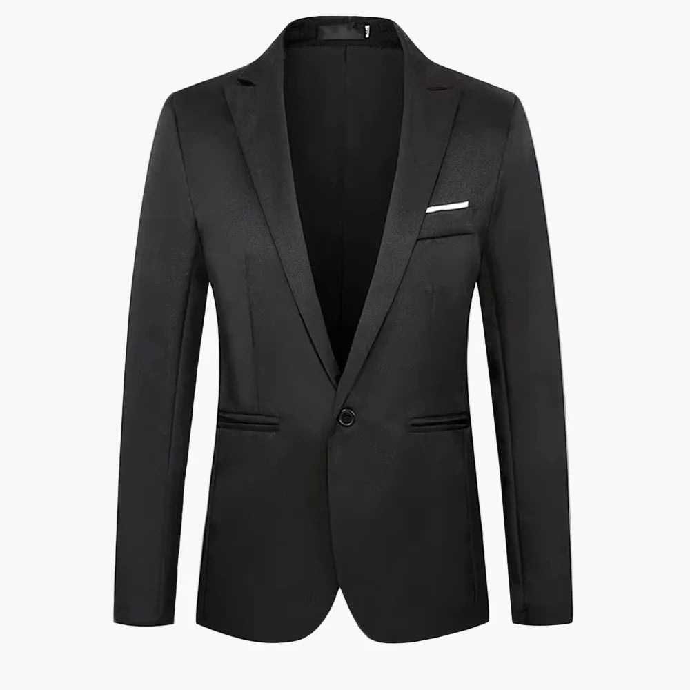 Men's Blazer One-Button Classic – Elegant Suit Jacket for Business & Leisure