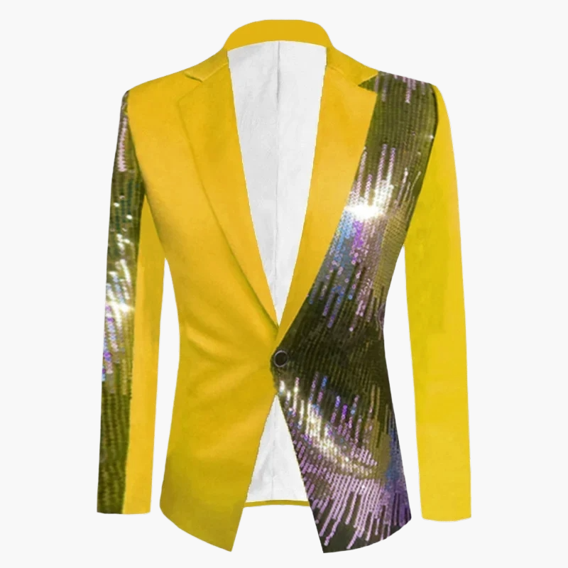 Men's Blazer Modern Glitter Design for Party and Stage – Elegant Single-Breasted Blazer