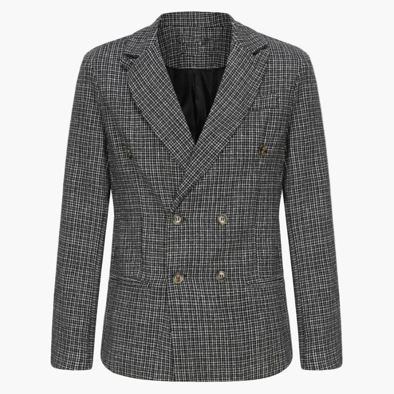 Men's double-breasted blazer jacket in modern business and casual style