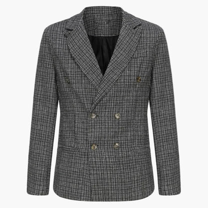 Men's double-breasted blazer jacket in modern business and casual style