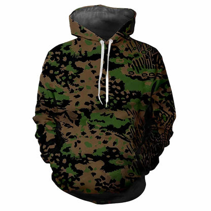 Kapuzenpullover Herren/Unisex Camouflage Muster mit Kängurutasche