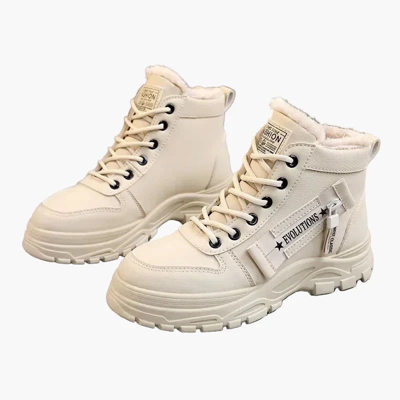 Women's Winter Sneaker Boots – Fashionable High Top Casual Shoes with Warm Lining