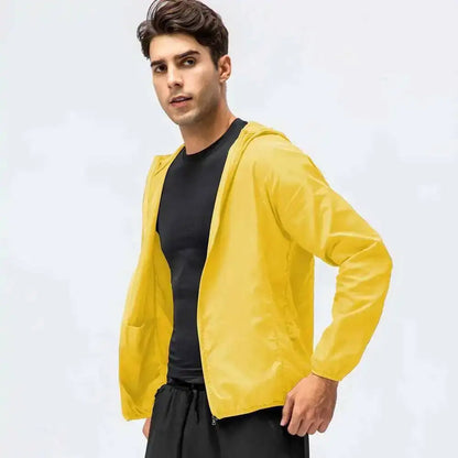 Leichte Kapuzenjacke Windbreaker für Unisex mit Reißverschluss