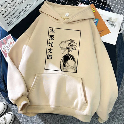 Hoodie with graphic print, long sleeves, hood, and kangaroo pocket