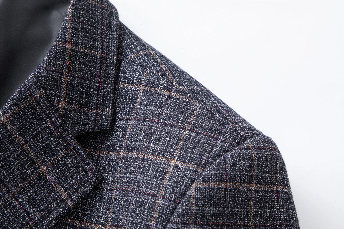 Men's Business Casual Checked Blazer – Modern Blazer Design for Office & Leisure