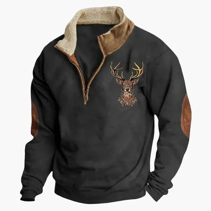 Men's Wild West Vintage Outdoor Sweatshirt – Casual Pullover in Western Style