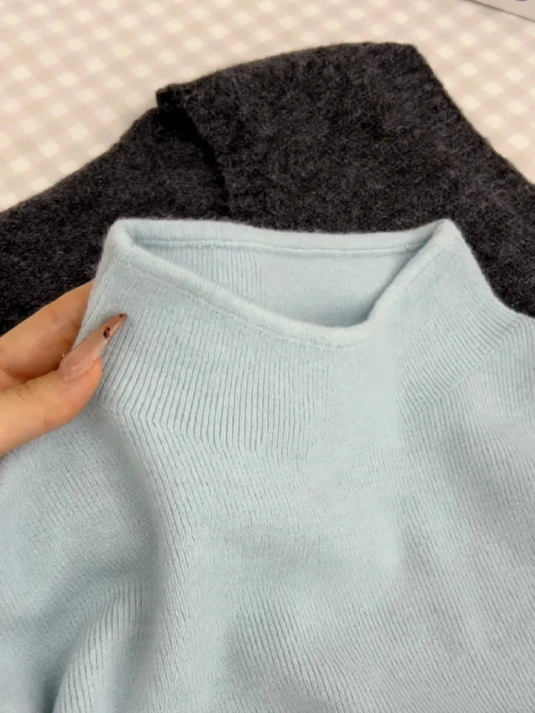 Damen Rollkragenpullover Langarm Feinstrick Weiß