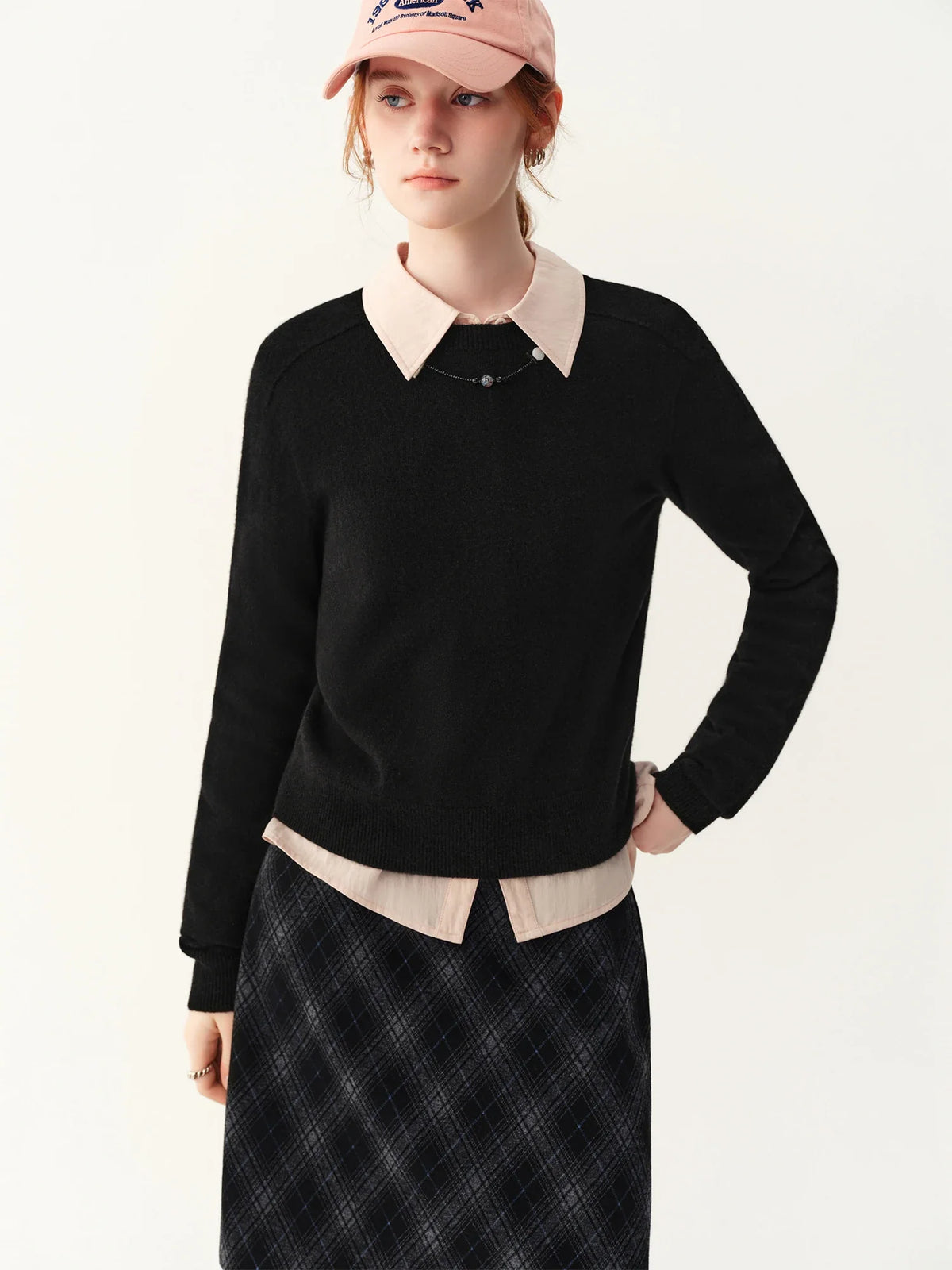 Women's Long-Sleeve Crewneck Sweater in Soft Material