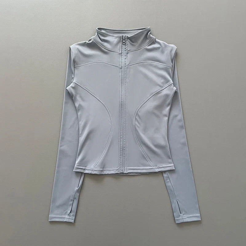 Damen Sportjacke mit Stehkragen & Reißverschluss