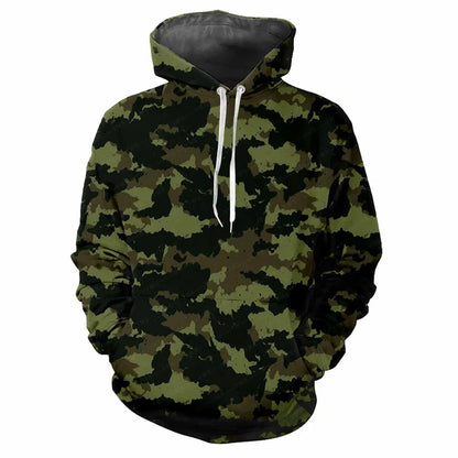 Kapuzenpullover Herren/Unisex Camouflage Muster mit Kängurutasche