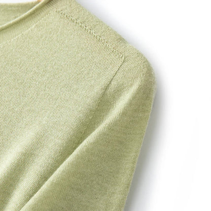 Langarm-Pullover Damen Rundhals Leichtes Material Einfarbig