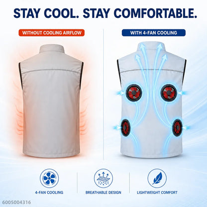 Cooling vest with fans for men and women, lightweight vest