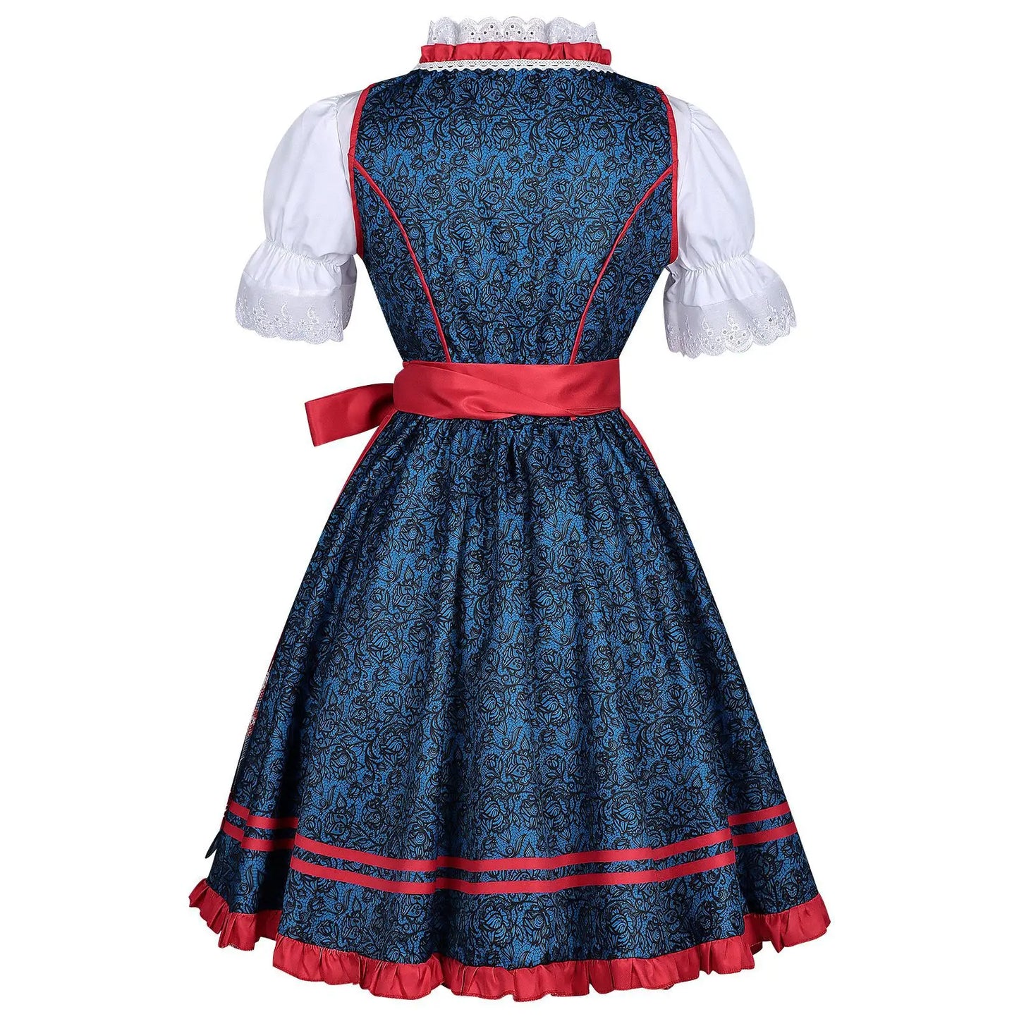 Dirndl mit Schürze Trachtenkleid traditionell Spitzenbluse Mieder Oktoberfest