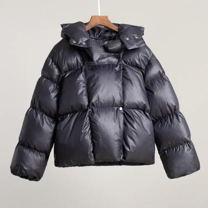 Women's quilted jacket with hood - short puffer jacket in various colors