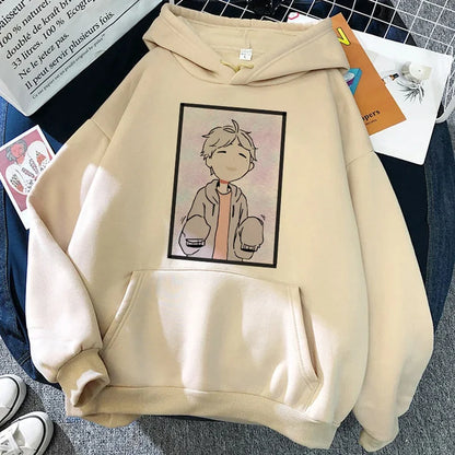 Hoodie with graphic print, long sleeves, hood, and kangaroo pocket