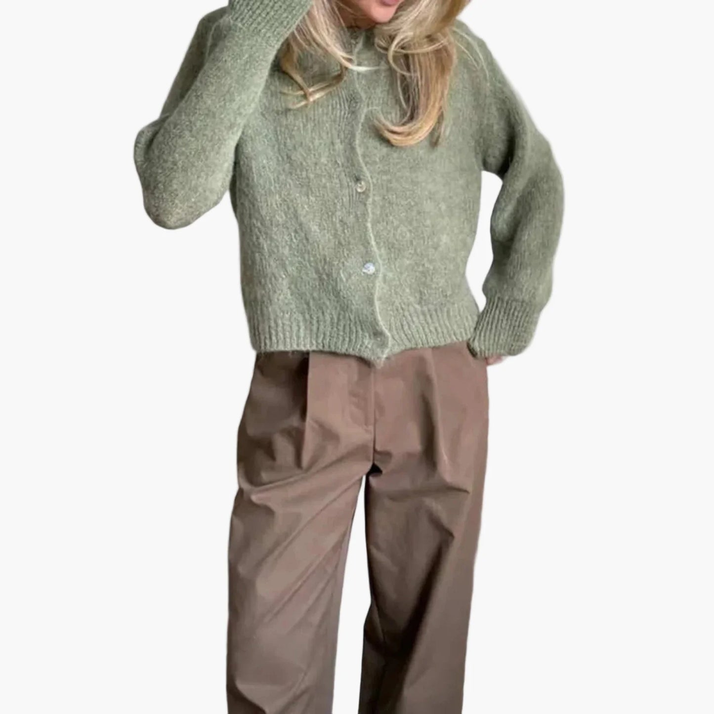 Women's knitted jacket in classic style – Comfortable casual cardigan for everyday use