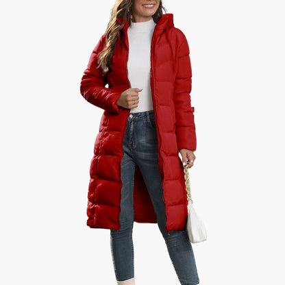 Damen Steppmantel Winterjacke Kapuze Langarm Casual Streetwear