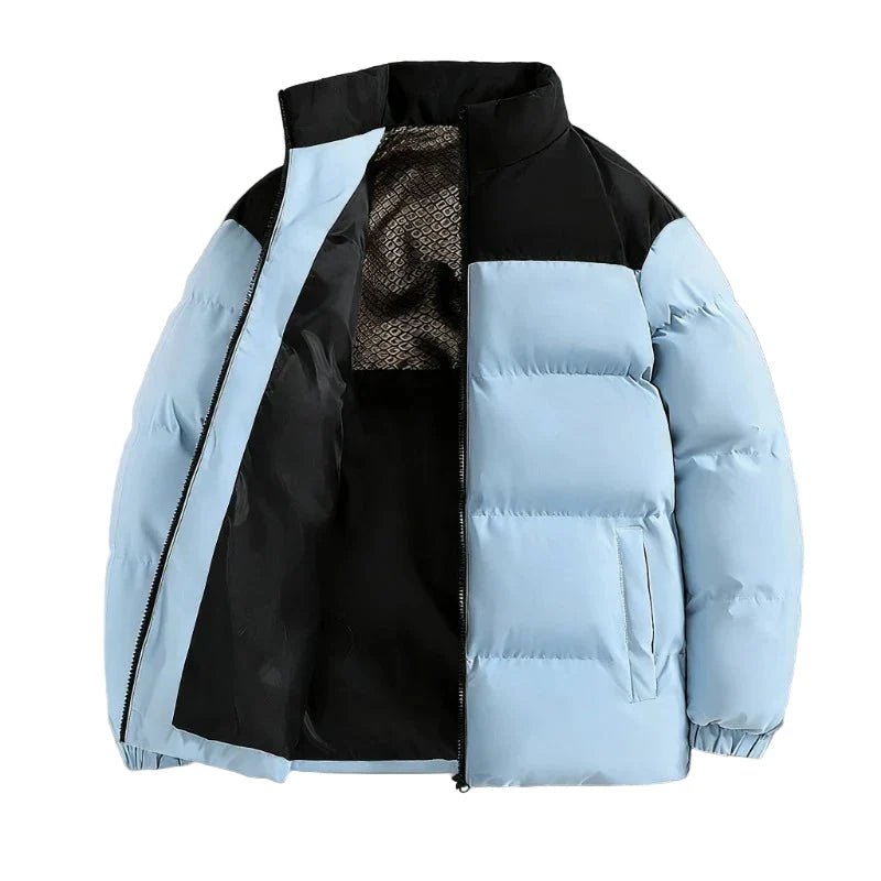 Men's Winter Quilted Jacket Modern Streetwear Transitional Jacket Outdoor