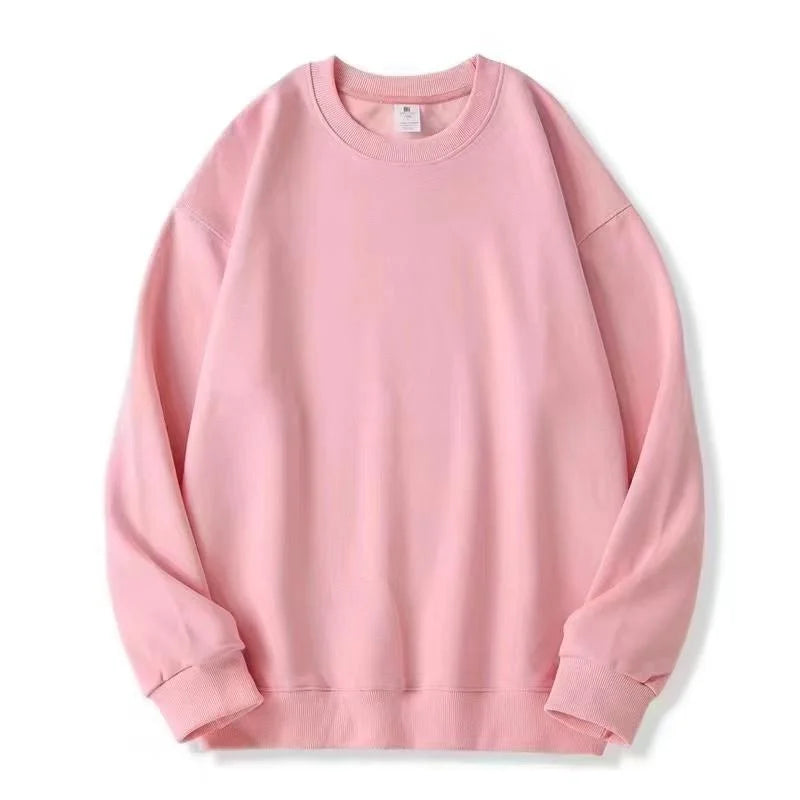 Unisex Long-Sleeve Crew-Neck Basic Pullover Sweatshirt