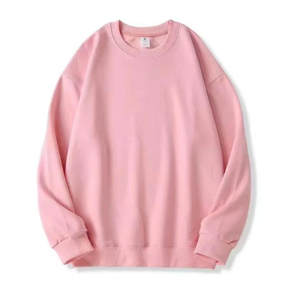 Unisex Long-Sleeve Crew-Neck Basic Pullover Sweatshirt