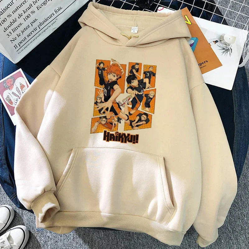 Hoodie with graphic print, long sleeves, hood, and kangaroo pocket