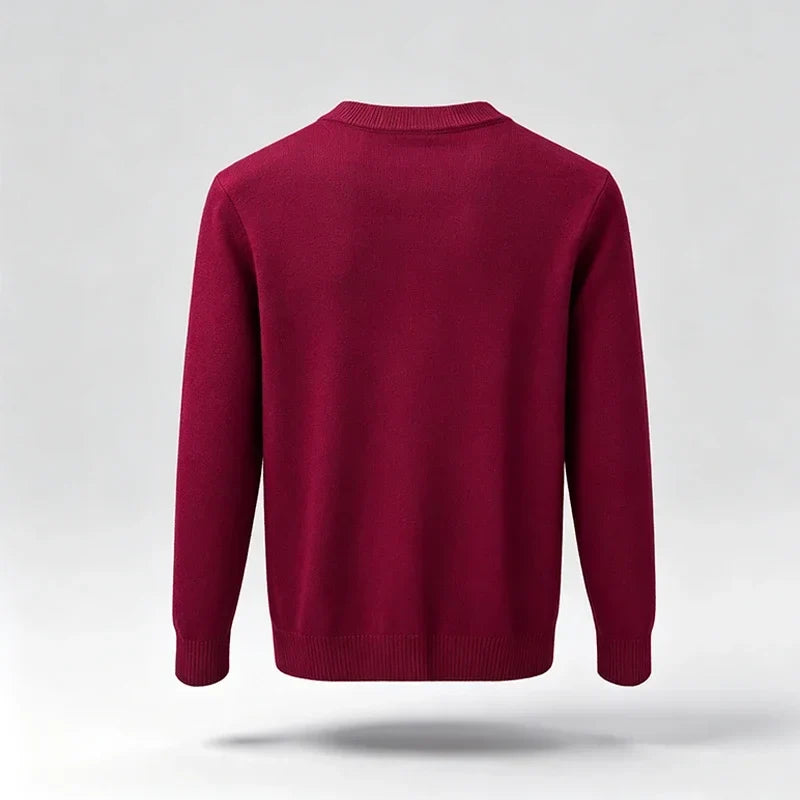Unisex crew-neck sweater with long sleeves and ribbed cuffs