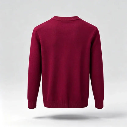 Unisex crew-neck sweater with long sleeves and ribbed cuffs