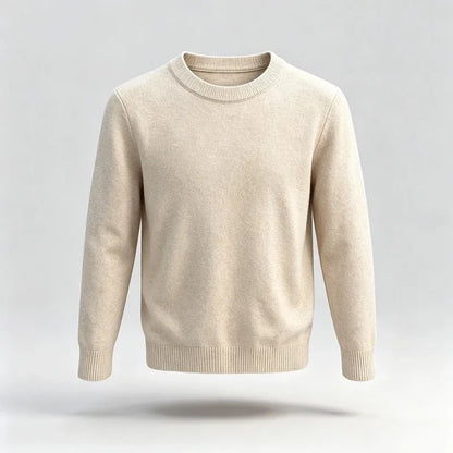 Unisex crew-neck sweater with long sleeves and ribbed cuffs