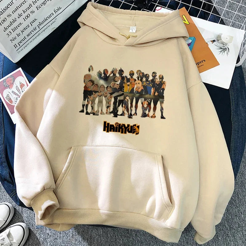 Hoodie with graphic print, long sleeves, hood, and kangaroo pocket