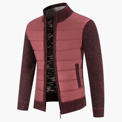 Men's quilted jacket with knitted sleeves – fashionable transitional jacket for everyday and leisure use