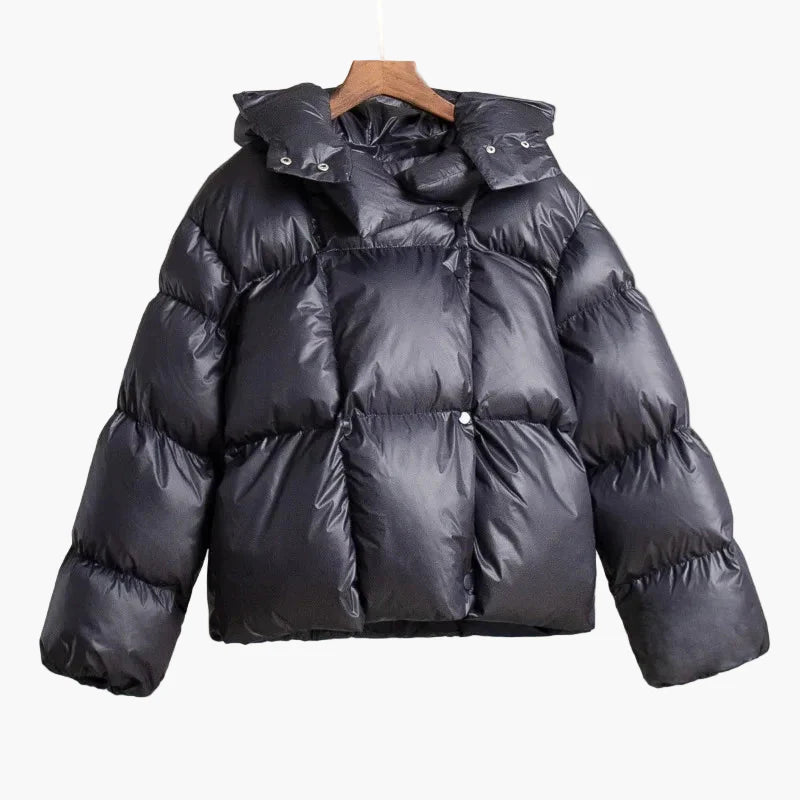 Damen Steppjacke Winterjacke mit Kapuze – Modische Oversize Pufferjacke für kalte Tage