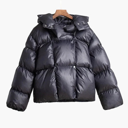Damen Steppjacke Winterjacke mit Kapuze – Modische Oversize Pufferjacke für kalte Tage