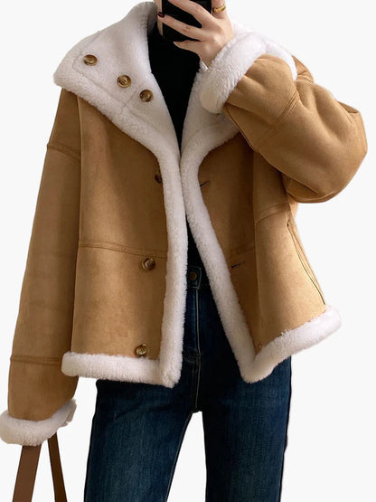 Damen Winterjacke im Oversized-Look mit Stehkragen – Modischer Streetstyle für kalte Tage