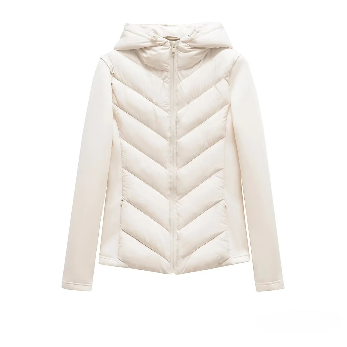 Damen Steppjacke mit Kapuze und Reißverschluss – Übergangsjacke
