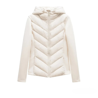 Damen Steppjacke mit Kapuze und Reißverschluss – Übergangsjacke