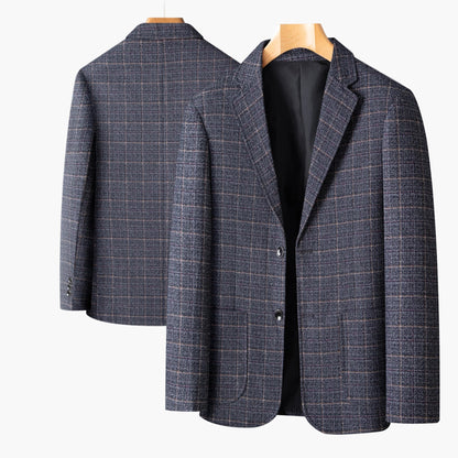 Men's Business Casual Checked Blazer – Modern Blazer Design for Office & Leisure