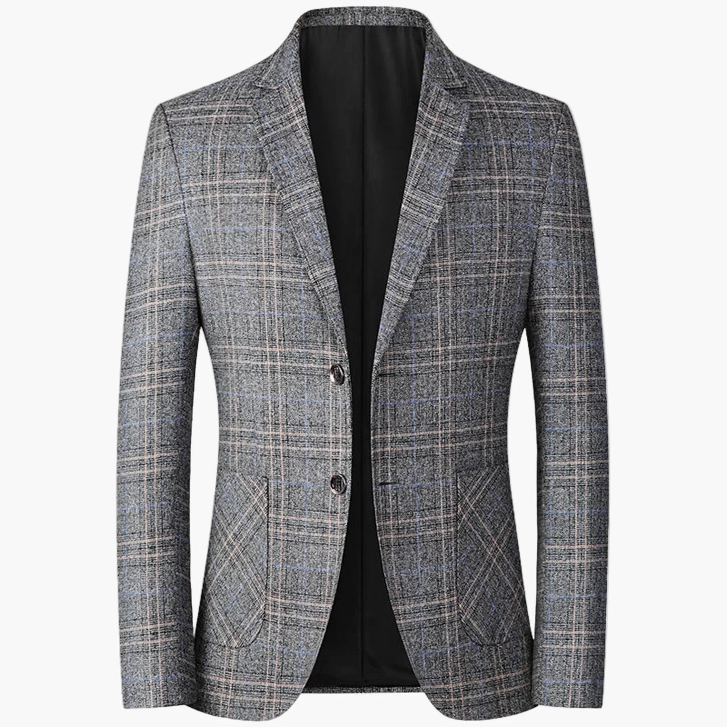 Men's Blazer Modern Business Checked – Elegant Blazer for Office & Events
