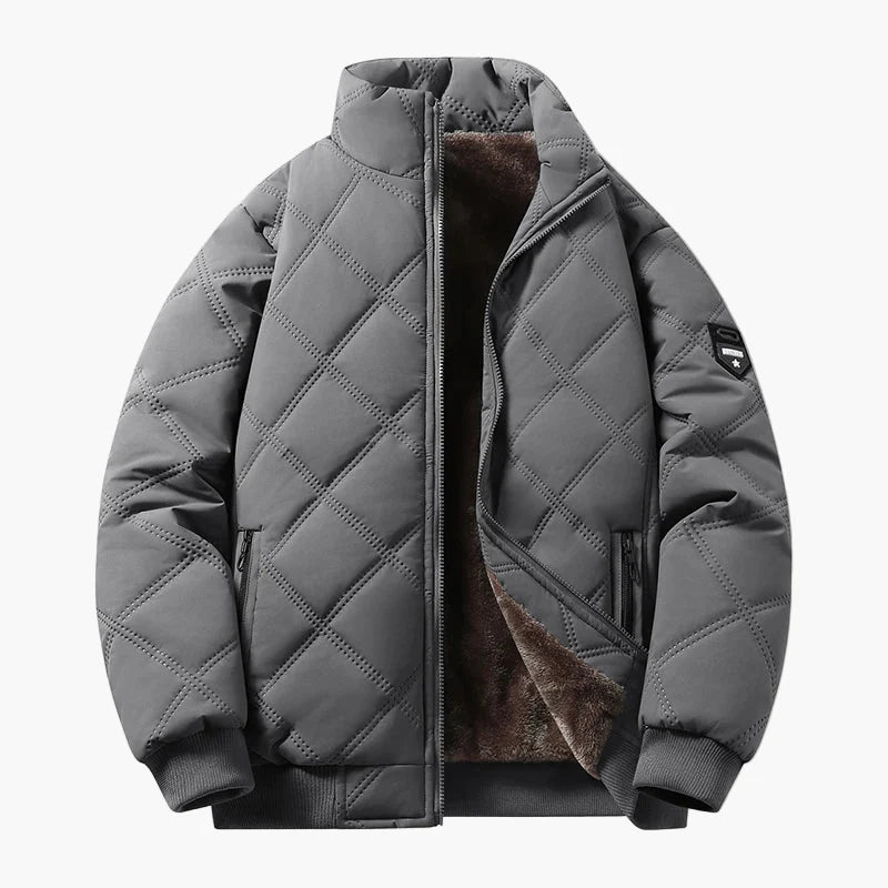 Men's quilted jacket with fleece lining – warm transitional jacket for everyday and leisure use