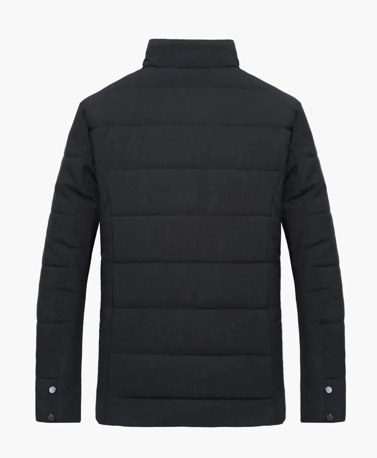 Men's winter quilted jacket with stand-up collar and zippered pockets – fashionable & warm for everyday and leisure