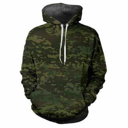 Kapuzenpullover Herren/Unisex Camouflage Muster mit Kängurutasche