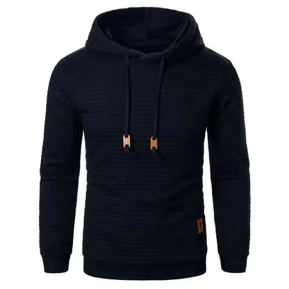 Men's hoodie with brick pattern, textured hoodie