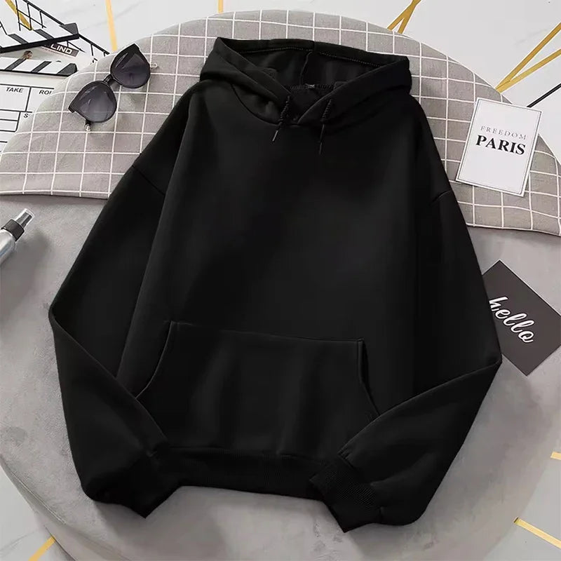 Unisex oversized hooded sweatshirt with kangaroo pocket