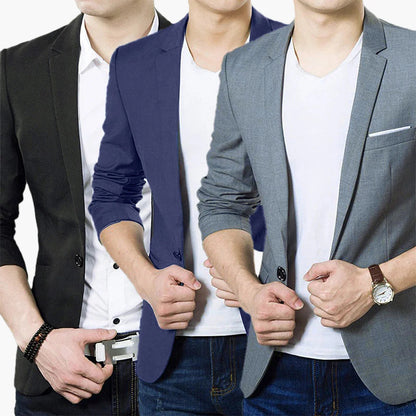 Men's Blazer Slim Fit Modern Business Casual Jacket – Elegant Suit for Office & Everyday Use