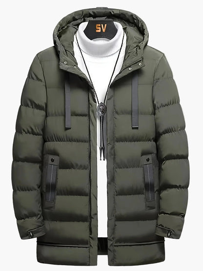 Herren Winter Steppmantel Lang – Lässiger Parka für Alltag & Outdoor