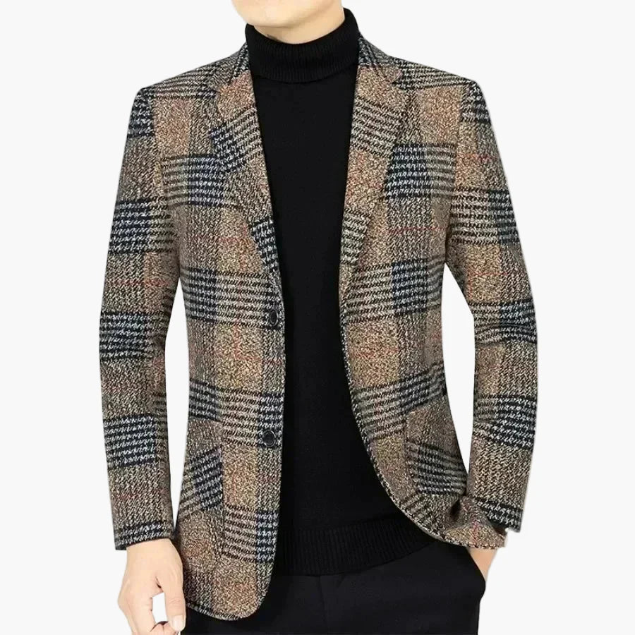 Men's Checked Blazer in Classic Style – Elegant Blazer for Business and Leisure