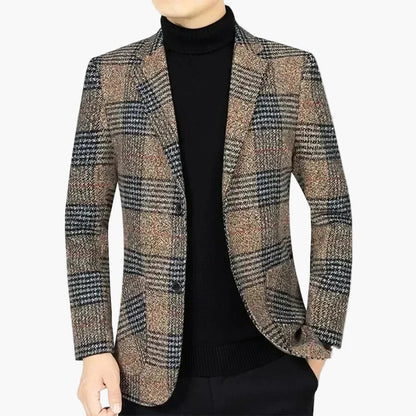 Men's Checked Blazer in Classic Style – Elegant Blazer for Business and Leisure