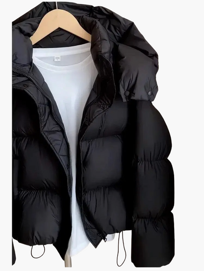 Damen Steppjacke mit Kapuze für Herbst und Winter – Warmer Alltagsmantel im modernen Stil