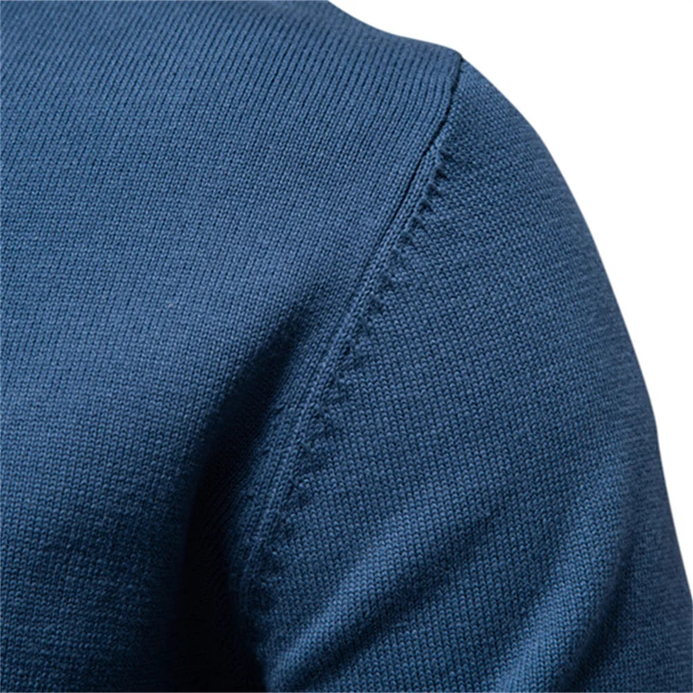 Herren Rundhals Pullover Langarm Basic Strickpullover