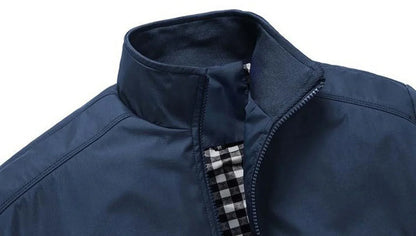 Herren Jacke Stehkragen Reißverschluss Freizeit Bomberjacke